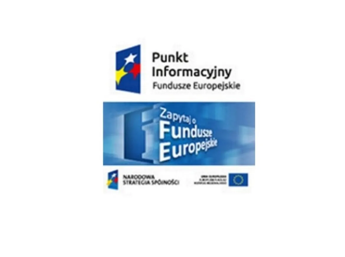 Logo Punktu Informacyjnego Funduszy Europejskich z hasłem „Zapytaj o Fundusze Europejskie”.
