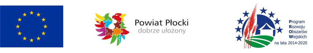 Loga UE, powiatu płockiego i Program Rozwoju Obszarów Wiejskich