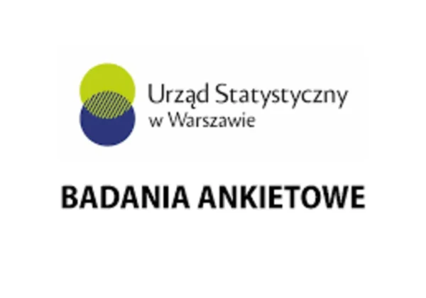 Logo Urzędu Statystycznego w Warszawie z napisem „Badania ankietowe”.