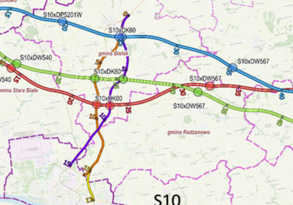 Mapka przedstawiająca warianty S10