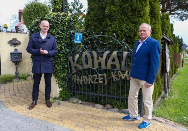 Andrzej Kania ze starostą płockim