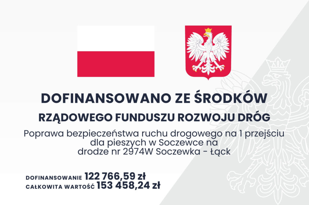 Informacja na temat dofinansowania poprawy bezpieczeństwa na przejściu dla pieszych na drodze 2974W
