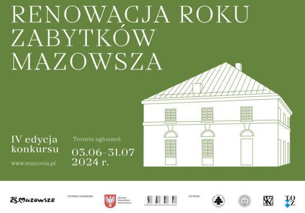 Grafika konkursu Renowacja roku zabytków Mazowsza
