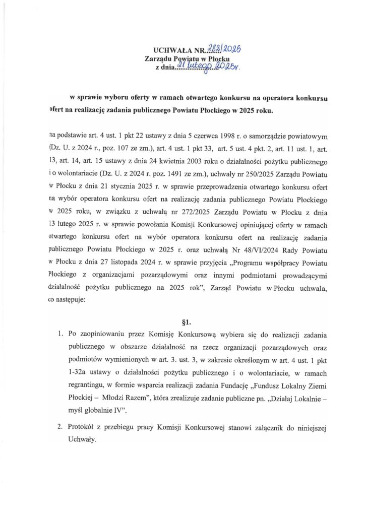 Treść uchwały - strona 1