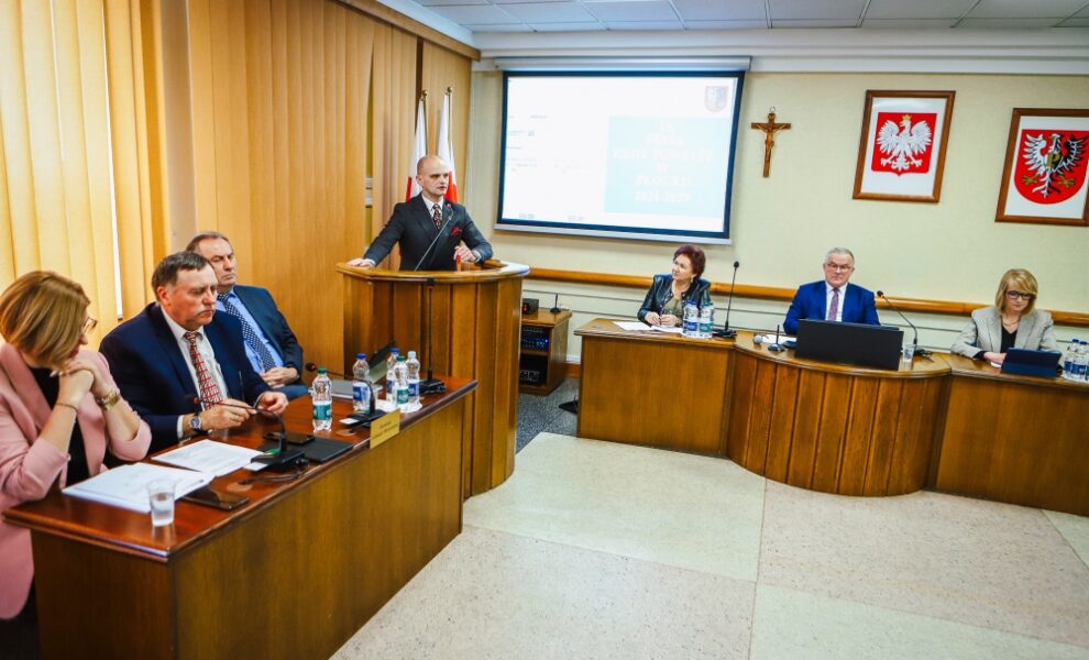 Starosta Płocki przy mównicy