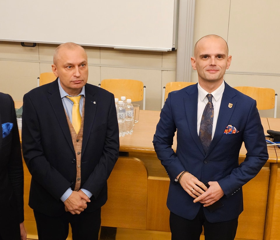 Starosta płocki wraz z uczestnikiem spotkania
