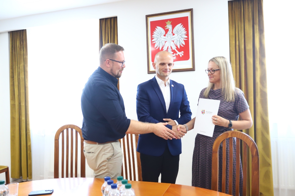 Prezes LGD z uczestnikami spotkania