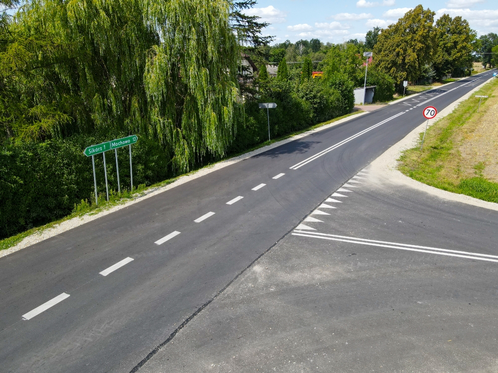 Skrzyżowanie drogi powiatowej