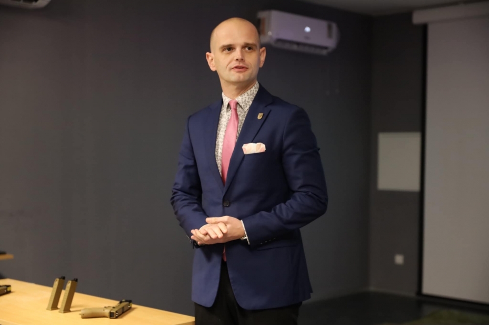 Sylwester Ziemkiewicz podczas przemowy