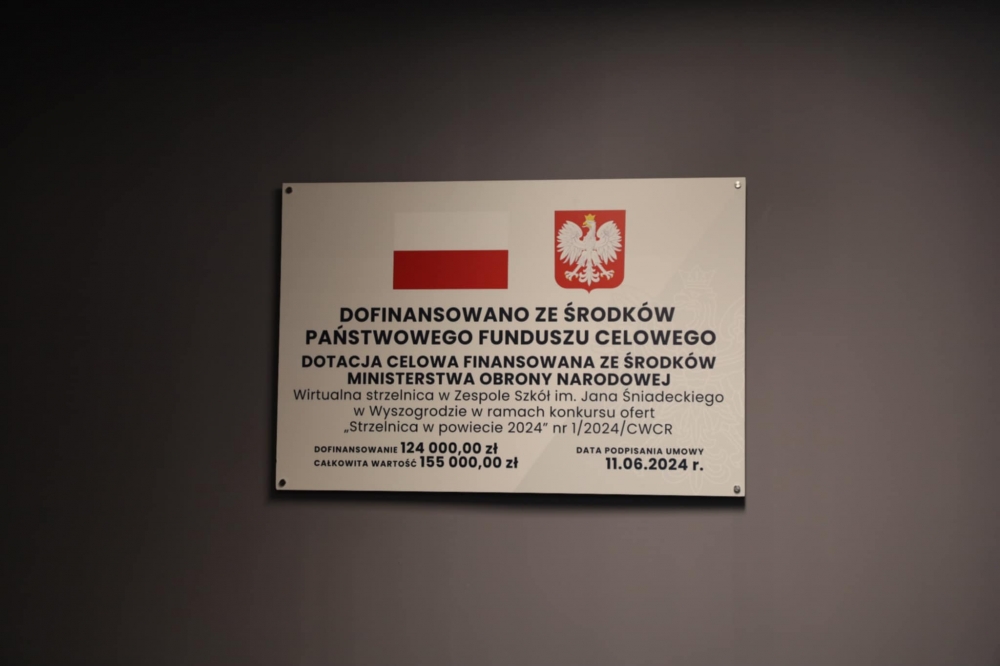 Tablica informująca o dofinansowaniu ze środków państwowego funduszu celowego