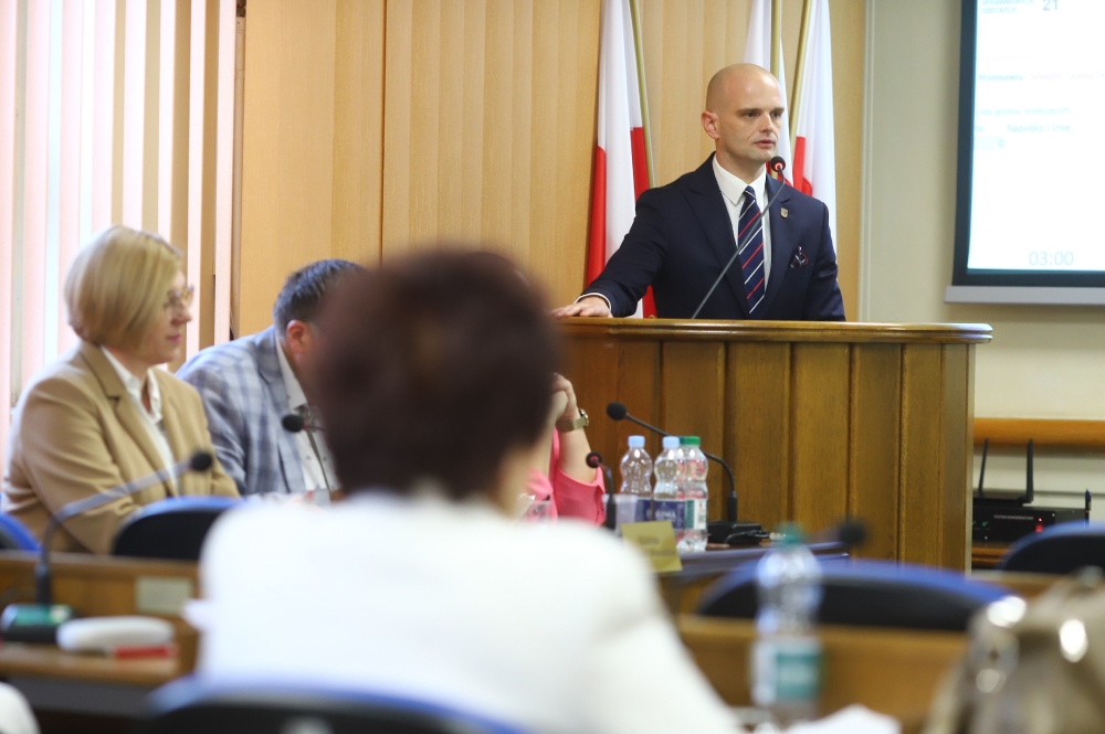 Sylwester Ziemkiewicz zabierający głos podczas spotkania