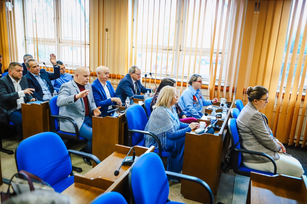 Uczestnicy sesji rady powiatu