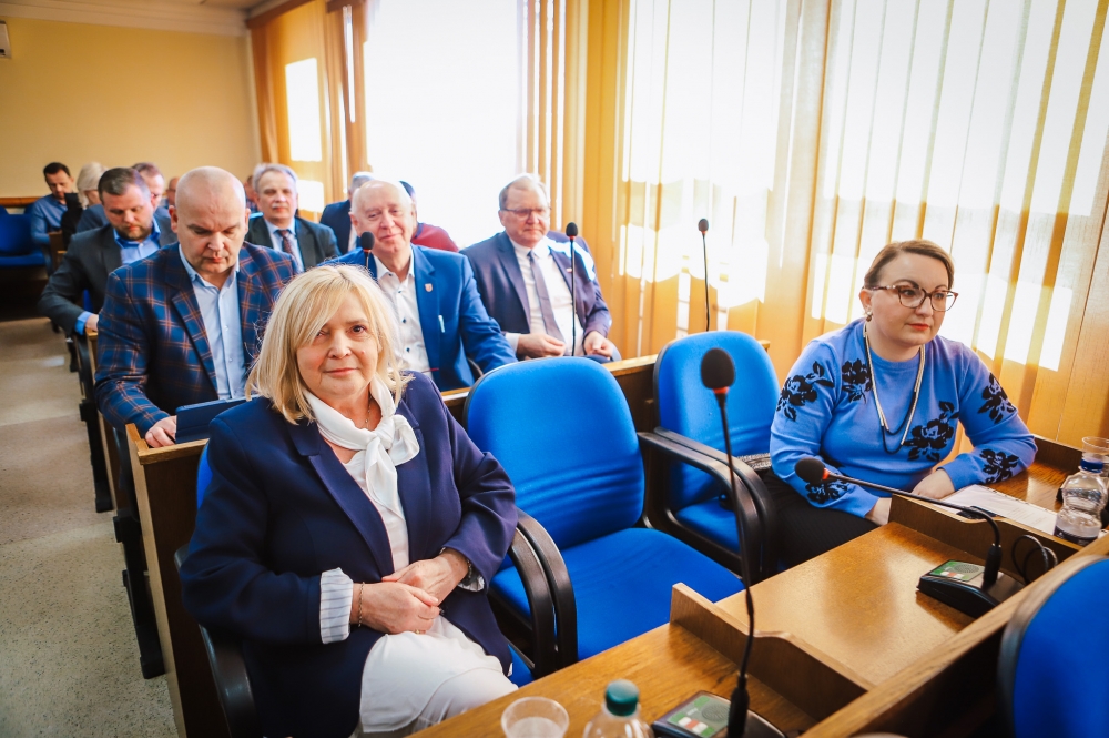 Obecni na sesji radni powiatu