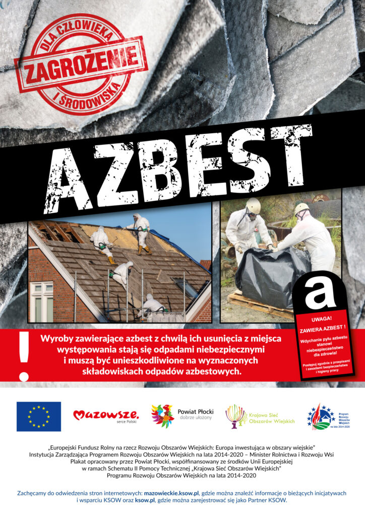 Plakat dotyczący Azbestu