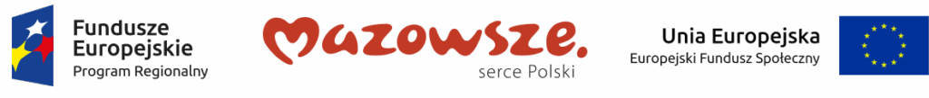 Logo Funduszy Europejskich, Mazowsza i UE