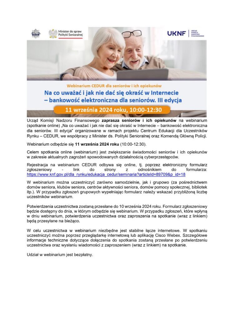 Plakat informacyjny