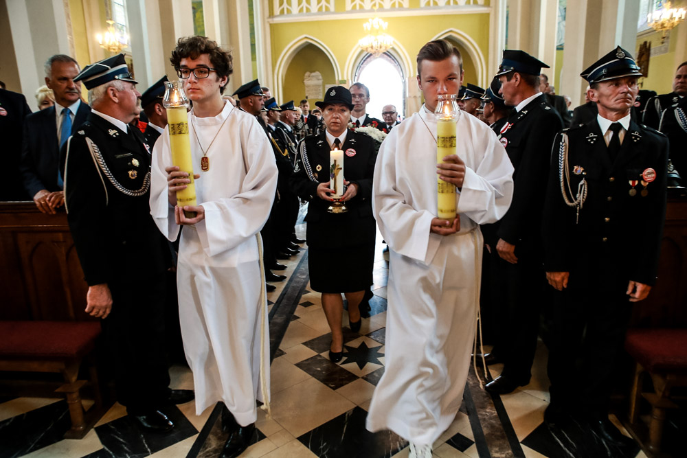 Msza święta w kościele w bielsku