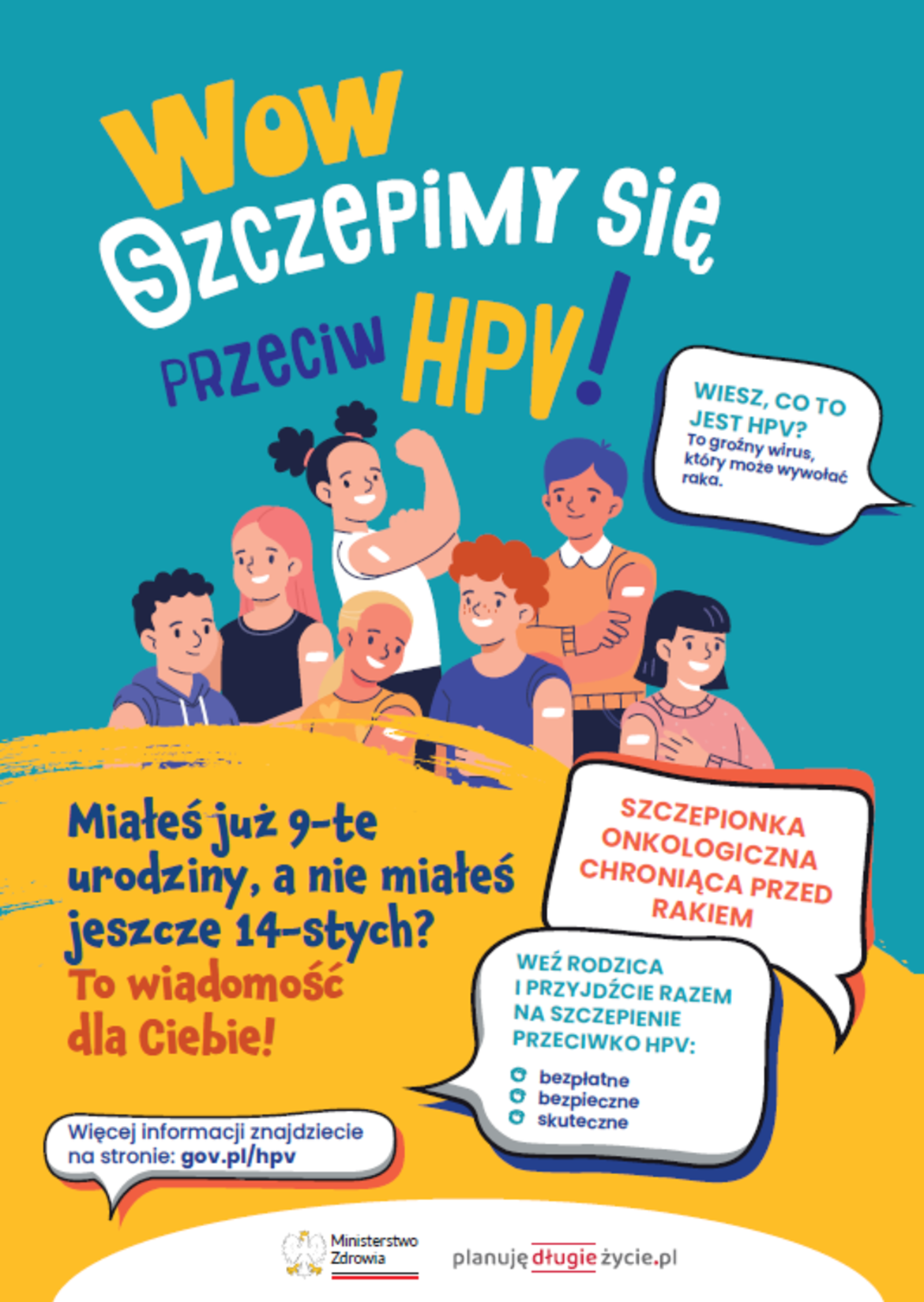 Plakat zachęcający do szczepienia