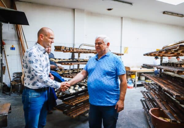 Spotkanie starosty ze współwłaścicielem piekarni