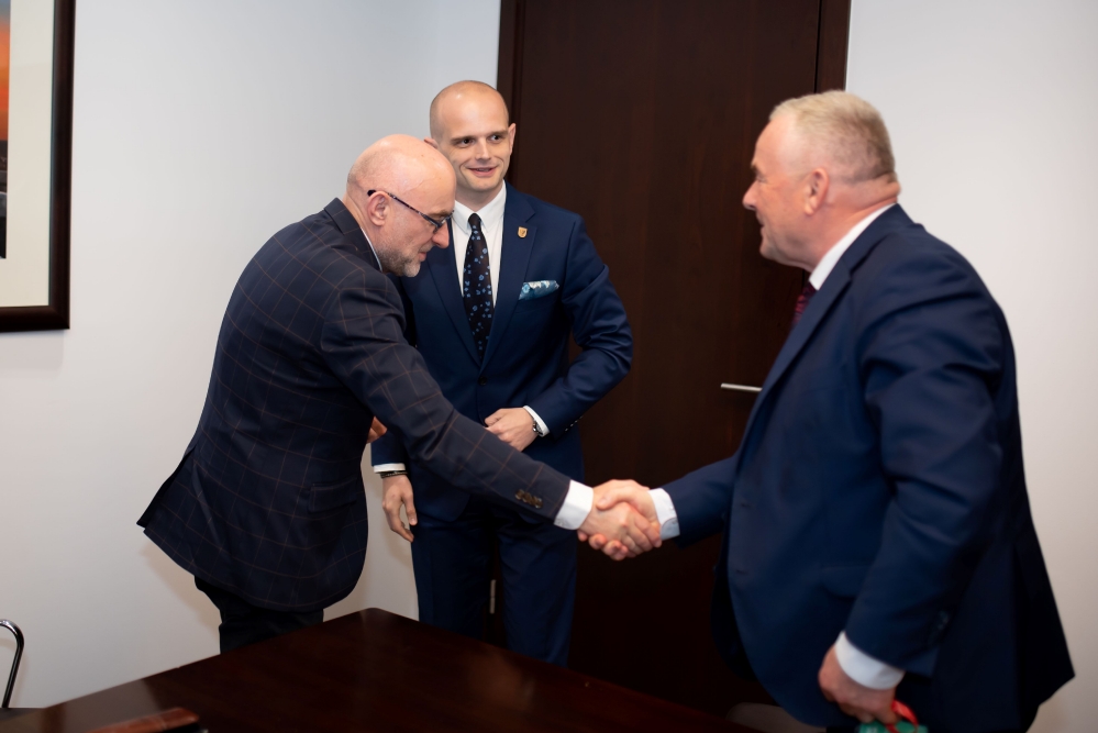 Przywitanie z przedstawicielami zarządu powiatu