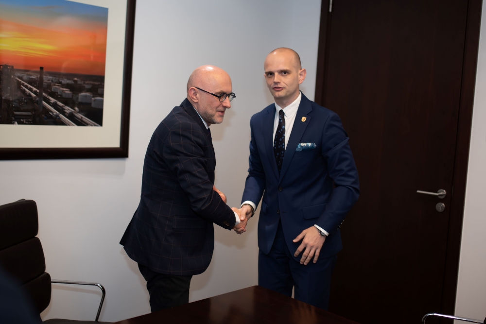 Przywitanie starosty i prezesa Orlenu