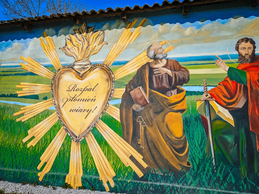 Mural przy kościele