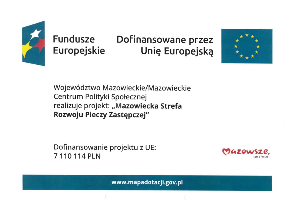 Informacja o dofinansowaniu z funduszy europejskich