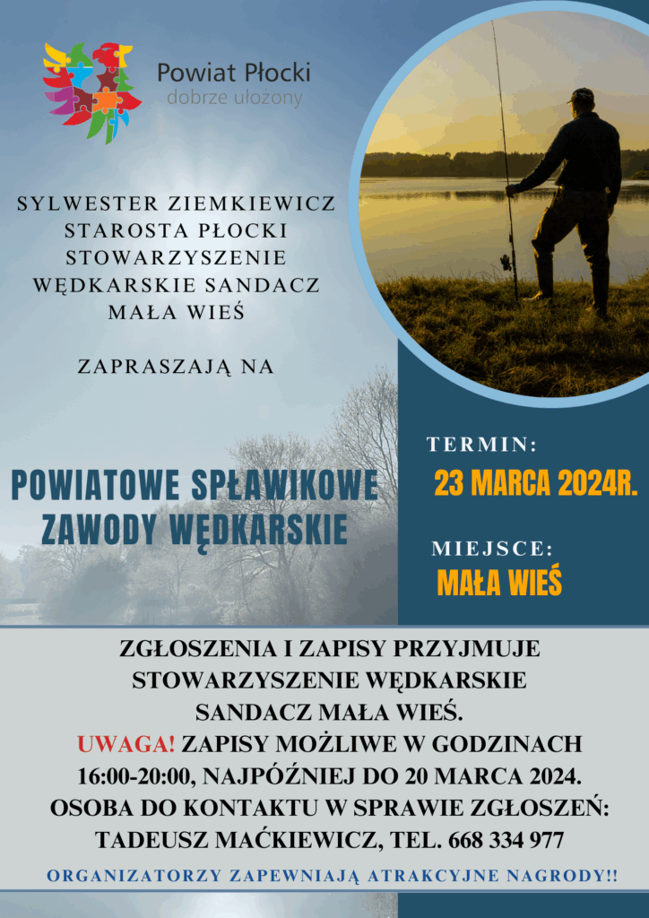 Grafika odnośnie powiatowych zawodów spławikowych