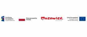 Flaga UE, Polski, Logo Mazowsza i Funduszy Europejskich