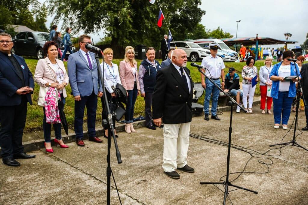 Przemówienie podczas regat w Duninowie w 2018 roku
