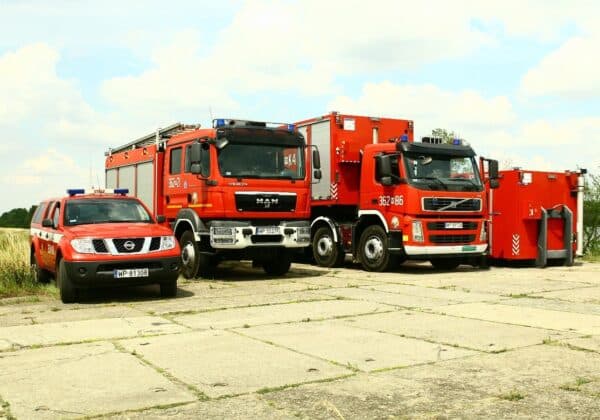 Wozy strażackie i sprzęt