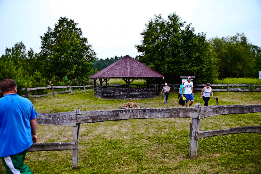 Altana ogrodowa z miejscem na ognisko