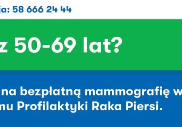 Infografika o bezpłatnej mammografii