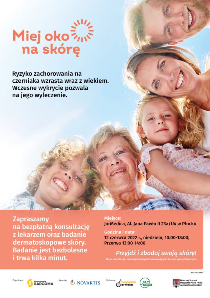 Plakat odnośnie Miej oko na skórę
