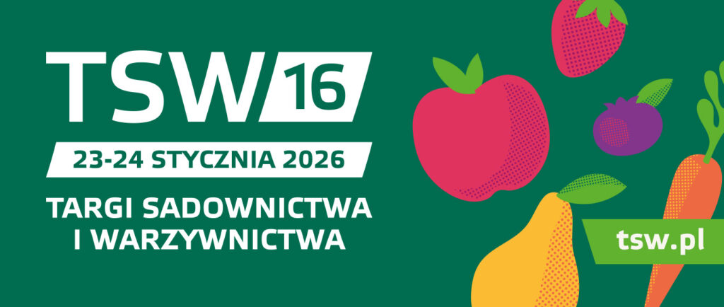 Grafika zaprasza na 16. edycję Targów Sadownictwa i Warzywnictwa TSW 2026, które odbędą się w dniach 23-24 stycznia 2026 roku.